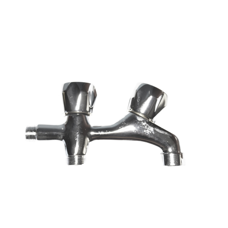 Grifo de lavadora doble v/metal cr 1/2" (envasado) Grifo de lavadora doble v/metal cr 1/2" (envasado)