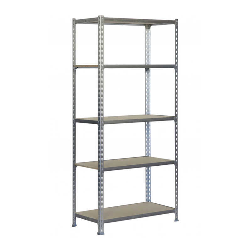 Estantería metálica sin tornillos maderclick 5/400 galva/madera simon rack Estantería metálica sin tornillos maderclick 5/400 galva/madera simon rack