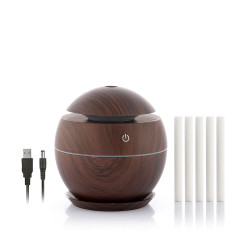 Mini humidificador difusor de aromas dark walnut innovagoods