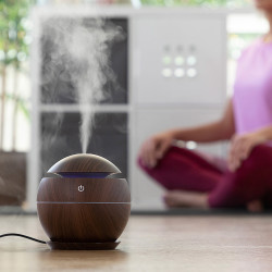 Mini humidificador difusor de aromas dark walnut innovagoods