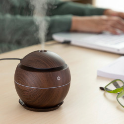 Mini humidificador difusor de aromas dark walnut innovagoods