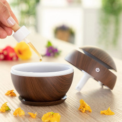 Mini humidificador difusor de aromas dark walnut innovagoods