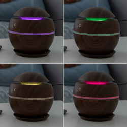 Mini humidificador difusor de aromas dark walnut innovagoods