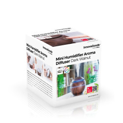 Mini humidificador difusor de aromas dark walnut innovagoods