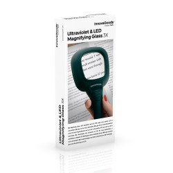 Lupa con luz led y ultravioleta 3x innovagoods
