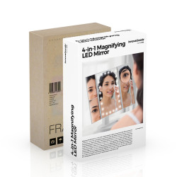 Espejo led de aumento 4 en 1 innovagoods