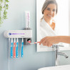 Esterilizador uv de cepillos dentales con soporte y dispensador de dentífrico smiluv innovagoods