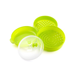 Vaporera doble para microondas fresh innovagoods