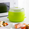 Vaporera doble para microondas fresh innovagoods