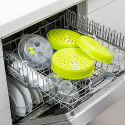 Vaporera doble para microondas fresh innovagoods