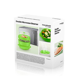 Vaporera doble para microondas fresh innovagoods
