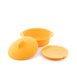 Vaporera de silicona multifunción con recetas silicotte innovagoods
