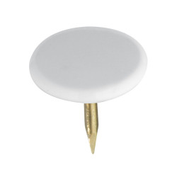 Caja m 100 unid. chincheta plana blanca 9mm fadix