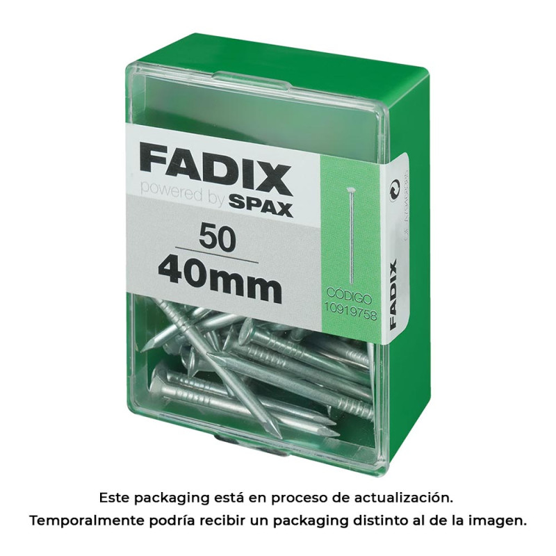 Caja m 50 unid. clavo cp acero 2,7x40mm fadix Caja m 50 unid. clavo cp acero 2,7x40mm fadix