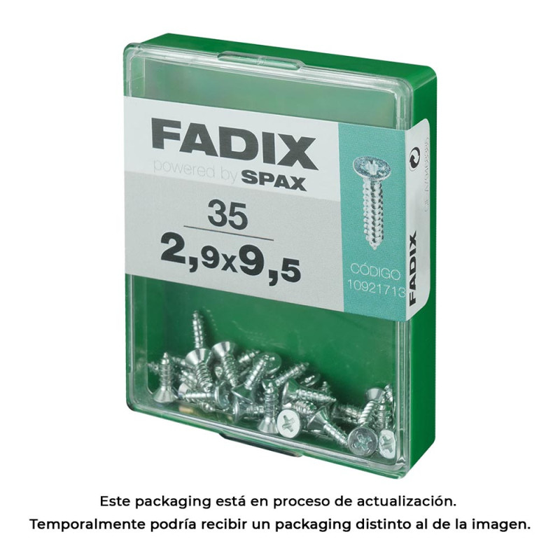 Caja m 35 unid. tornillo rosca chapa cp cinc 2,9x9,5mm fadix Caja m 35 unid. tornillo rosca chapa cp cinc 2,9x9,5mm fadix