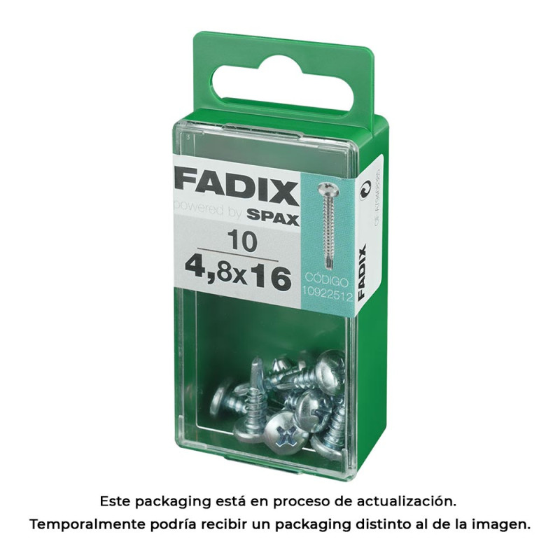 Caja s 10 unid. tornillo rosca chapa cr autot. 4,8x16mm fadix Caja s 10 unid. tornillo rosca chapa cr autot. 4,8x16mm fadix