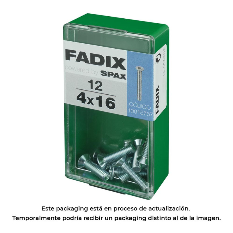 Caja s 12 unid. tornillo metrica cp m 4x16mm fadix Caja s 12 unid. tornillo metrica cp m 4x16mm fadix