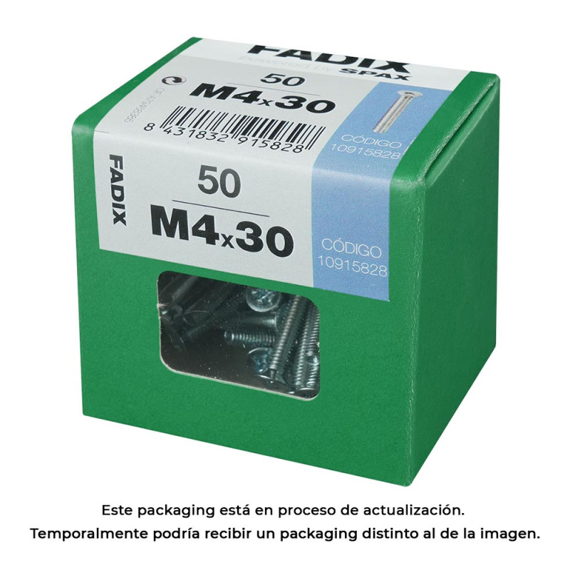 Caja l 50 unid. tornillo metrica cp m 4x30mm fadix Caja l 50 unid. tornillo metrica cp m 4x30mm fadix