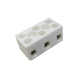 Regleta ceramica 3 polos 4 mm , bolsa 5 uds