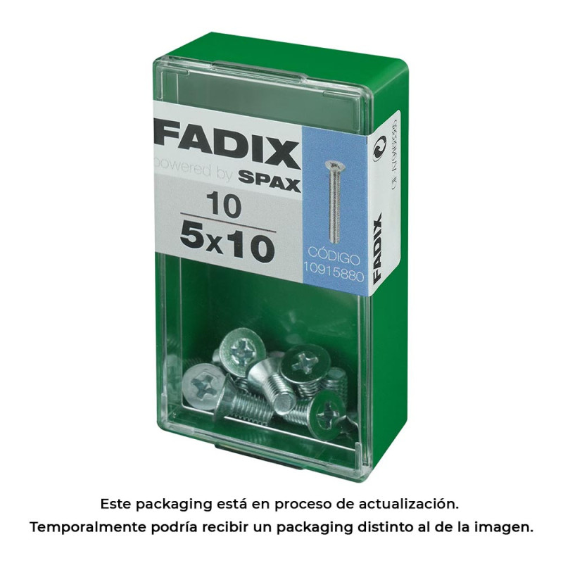 Caja s 10 unid. tornillo metrica cp m 5x10mm fadix Caja s 10 unid. tornillo metrica cp m 5x10mm fadix