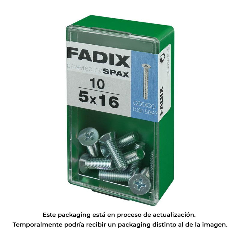 Caja s 10 unid. tornillo metrica cp m 5x16mm fadix Caja s 10 unid. tornillo metrica cp m 5x16mm fadix