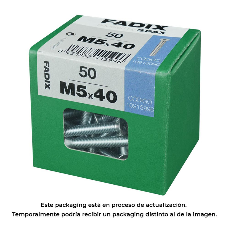 Caja l 50 unid. tornillo metrica cp m 5x40mm fadix Caja l 50 unid. tornillo metrica cp m 5x40mm fadix
