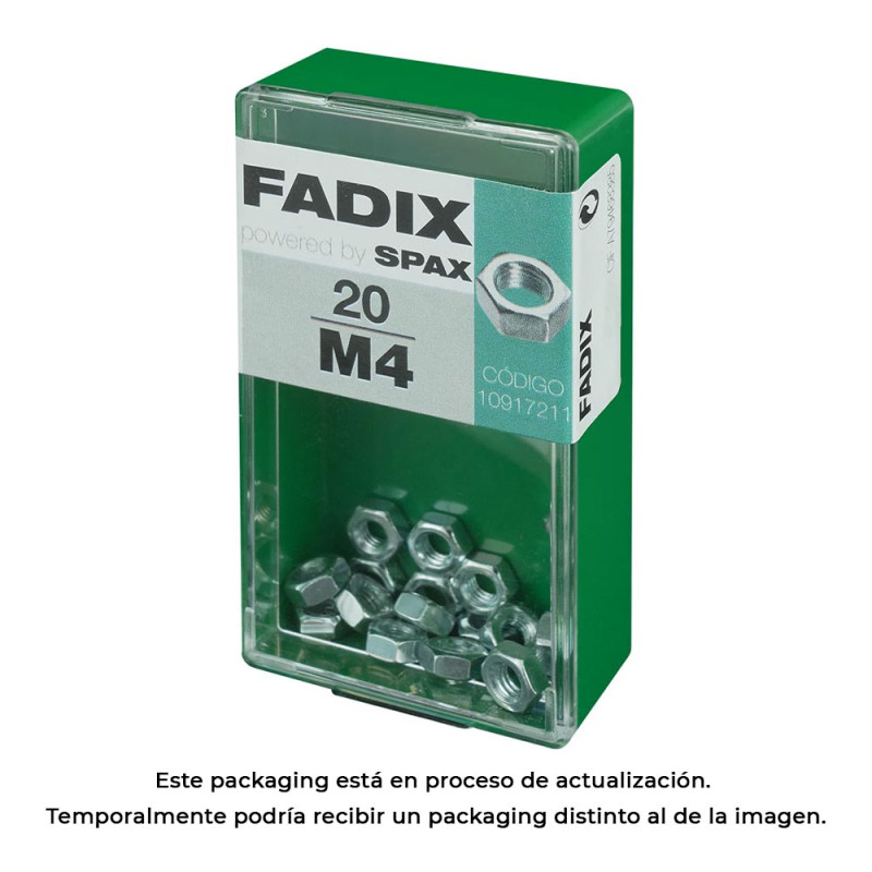 Caja s 20 unid. tuerca cinc m 4 fadix Caja s 20 unid. tuerca cinc m 4 fadix