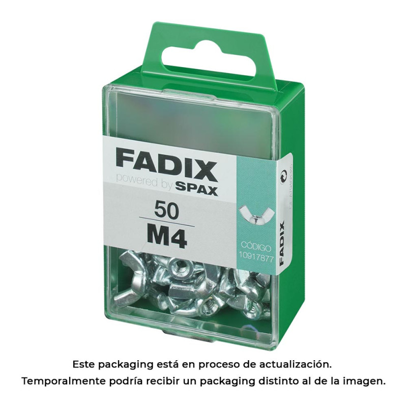 Caja m 50 unid. tuerca mariposa cinc m 4 fadix Caja m 50 unid. tuerca mariposa cinc m 4 fadix