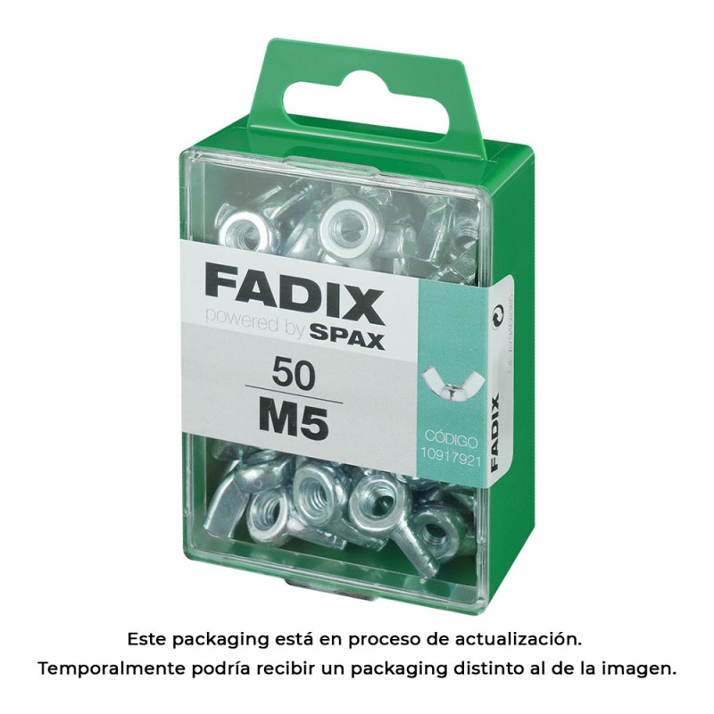 Caja m 50 unid. tuerca mariposa cinc m 5 fadix Caja m 50 unid. tuerca mariposa cinc m 5 fadix