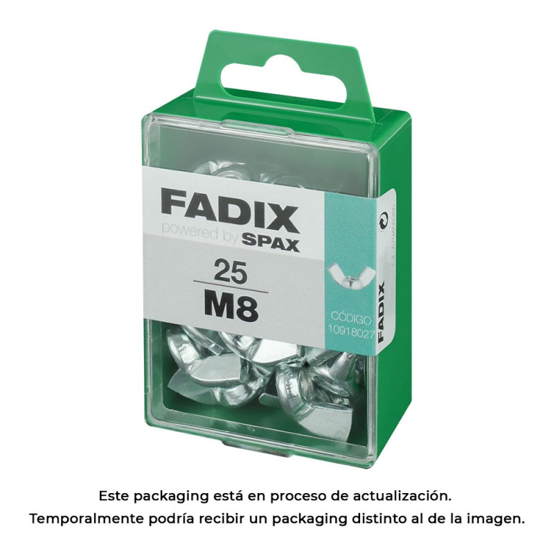 Caja m 25 unid. tuerca mariposa cinc m 8 fadix Caja m 25 unid. tuerca mariposa cinc m 8 fadix
