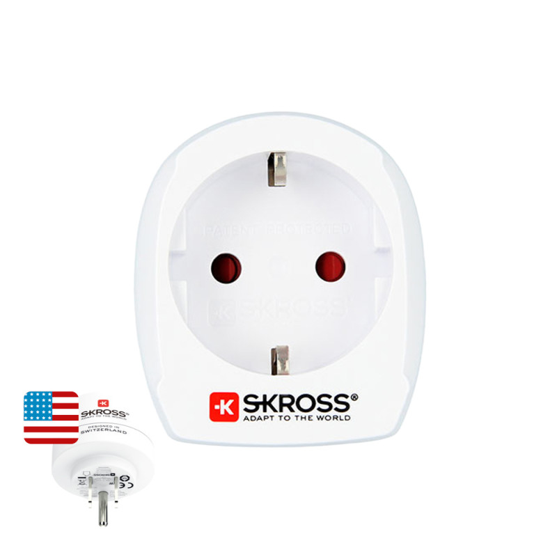 Adaptador europeo a estados unidos skross 1500203-e Adaptador europeo a estados unidos skross 1500203-e
