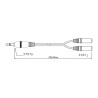 Cable 20cm adaptador audio 1m a 2h jack 3,5 stereo logilink