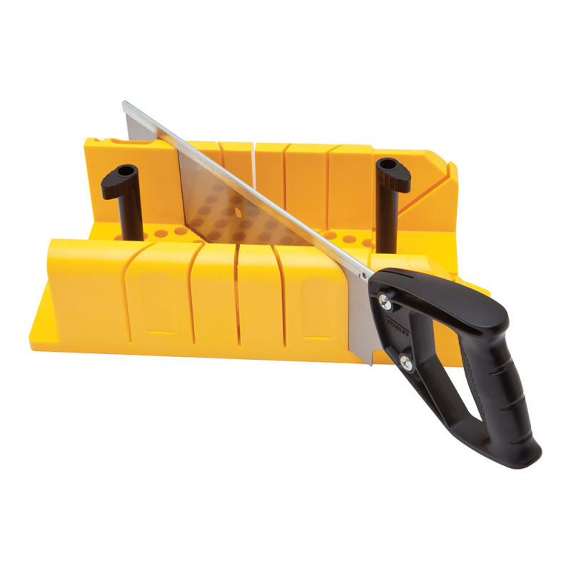 Ingletadora de plástico con sistema de bloqueo y serrucho 1-20-600 stanley Ingletadora de plástico con sistema de bloqueo y serrucho 1-20-600 stanley