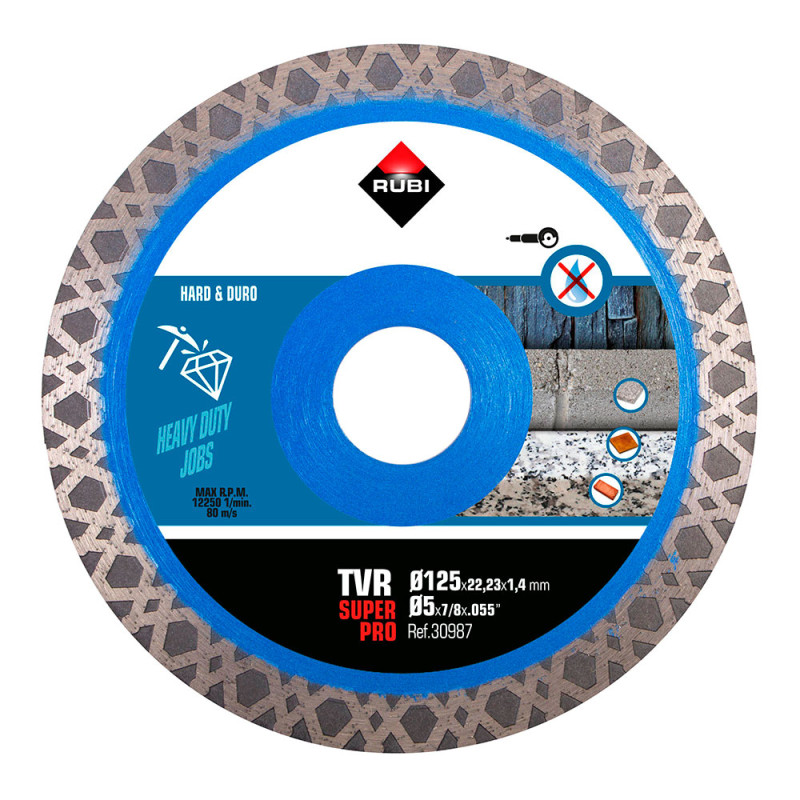 Disco diamantado tvr ø125mm superpro r30987 rubi Disco diamantado tvr ø125mm superpro r30987 rubi