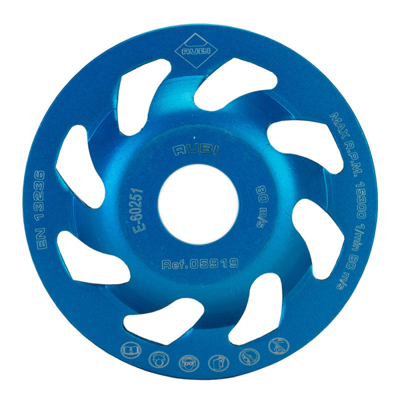 Muela desbaste fan cup para hormigón ø100mm r5919 rubi Muela desbaste fan cup para hormigón ø100mm r5919 rubi