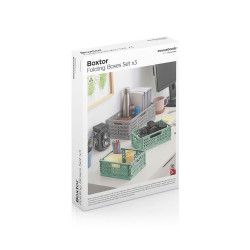 Set de 3 cajas organizadoras plegables y apilables boxtor v0103244 innovagoods