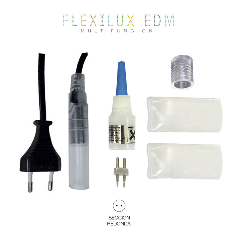 Kit alimentador-conector tubo flexilux y flexiled max 1380 w Kit alimentador-conector tubo flexilux y flexiled max 1380 w
