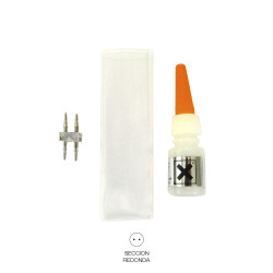 Kit union tubo flexilux/flexiled 2 vias