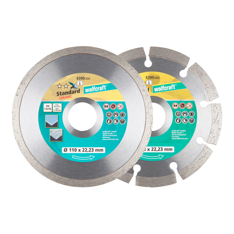 Disco diamantados de corte ø110mm 2unid 8390000 wolfcraft Disco diamantados de corte ø110mm 2unid 8390000 wolfcraft