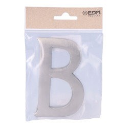 Letra b niquel mate 10cm fijación invisible edm