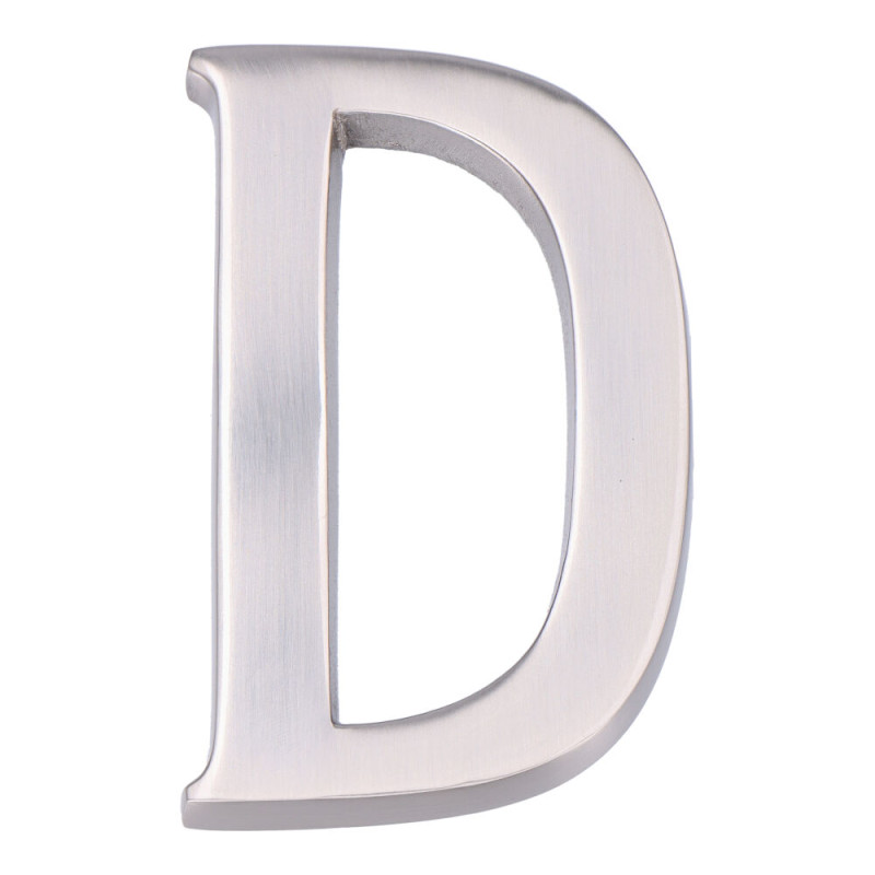 Letra d niquel mate 10cm fijación invisible edm Letra d niquel mate 10cm fijación invisible edm