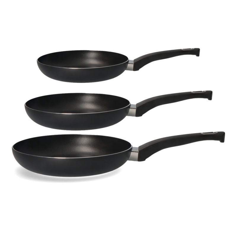Set 3 sartenes antiadherentes "basic line" gourmet kitchen Set 3 sartenes antiadherentes "basic line" gourmet kitchen