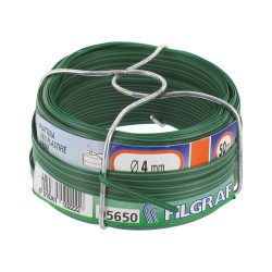 Alambre forrado de color verde ø4 mm x 50 m