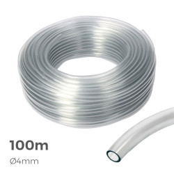 Manguera de cristal transparente 100 m (4 mm)