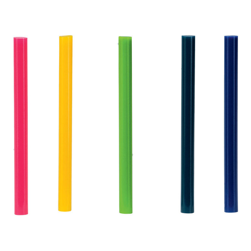 Blister 36 barras cola ø7x90mm rojo, verde, amarillo, azul y negro. 5001426 rapid colores / modelos surtidos Blister 36 barras cola ø7x90mm rojo, verde, amarillo, azul y negro. 5001426 rapid colores / modelos surtidos