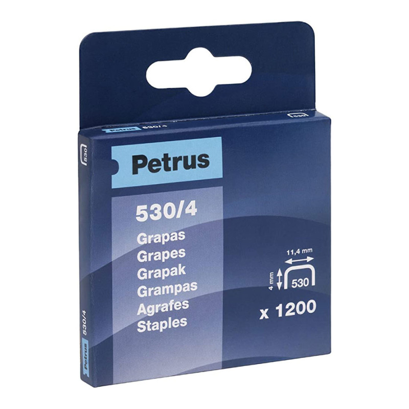 Caja 1200 grapas mod. 530/4mm. 77512 petrus Caja 1200 grapas mod. 530/4mm. 77512 petrus