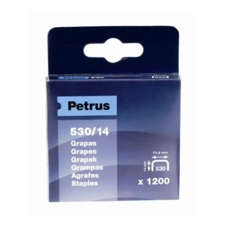 Caja 1200 grapas mod. 530/14mm 77517 petrus Caja 1200 grapas mod. 530/14mm 77517 petrus
