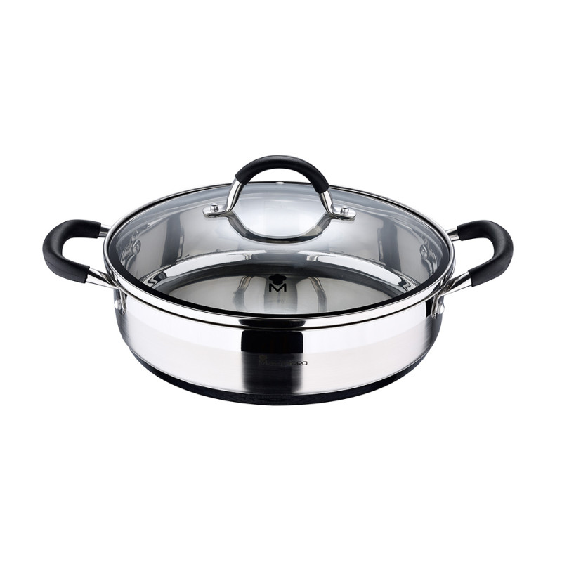 Tartera ø28x7,5cm 3,8l acero inoxidable con tapa foodies bgmp-1503-bk masterpro Tartera ø28x7,5cm 3,8l acero inoxidable con tapa foodies bgmp-1503-bk masterpro