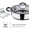 Tartera ø28x7,5cm 3,8l acero inoxidable con tapa foodies bgmp-1503-bk masterpro