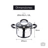 Olla ø16x10cm 1,8l de acero inoxidable con tapa foodies bgmp-1504-bk masterpro